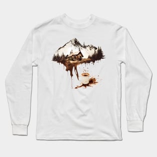 Cup of Coffee Splash of Mountains Long Sleeve T-Shirt